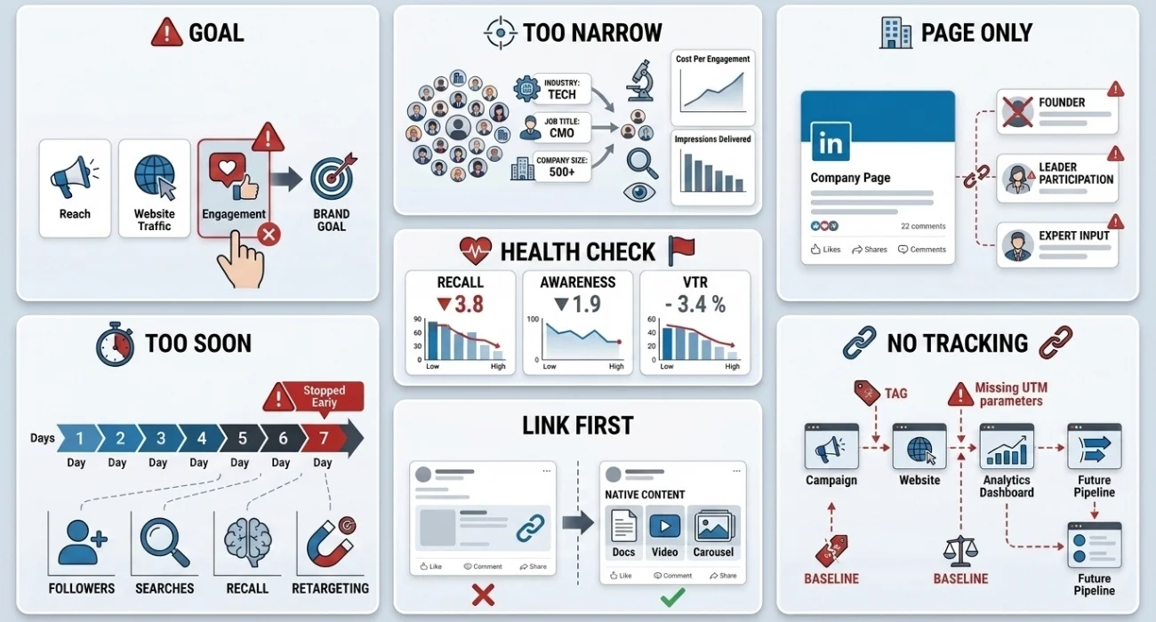 Six Mistakes That Weaken LinkedIn Brand Campaigns Six Mistakes That Weaken LinkedIn Brand Campaigns